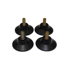 JL Missouri Parts 4X 3/8" #8-32 Screw in 1" Rubber Suction Cups, 5/16" Tall, Made in USA Isolator Foot