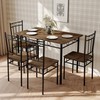AMICLIBER 5 Piece Dining Table Set, Wood Kitchen Table and