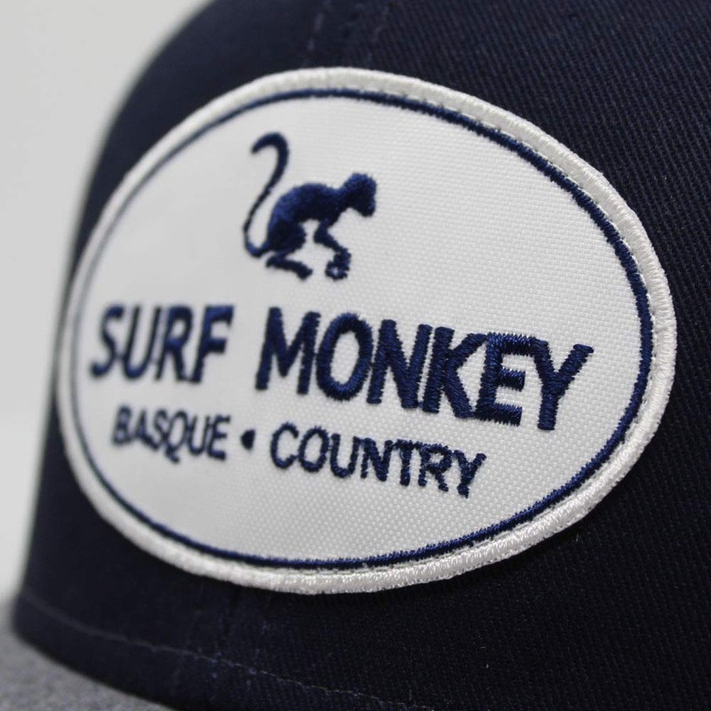 Surf Monkey Trucker Hat Heather Curved Visor Adjustable Snapback Cap