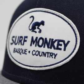 Surf Monkey Trucker Hat Heather Curved Visor Adjustable Snapback Cap Embroidered Patch for Men and Women, navy