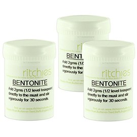 3X Ritchies Bentonite 100g Fining Agent removes Pectin Haze from Wine