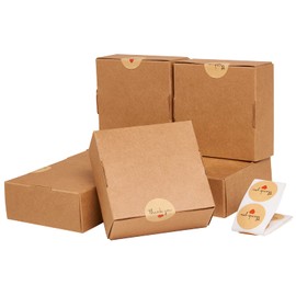 Airssory 30pcs/set 3.35x3.35 Inch(8.5x8.5cm) Kraft Paper Box Folding Box Square for Christmas Holidays Birthdays Wedding Birthday Party Craft Packaging