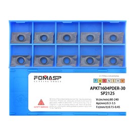 FomaSP - Insertos de carburo de fresado CNC APKT1604PDSR para herramientas de corte de torno, 10 unidades