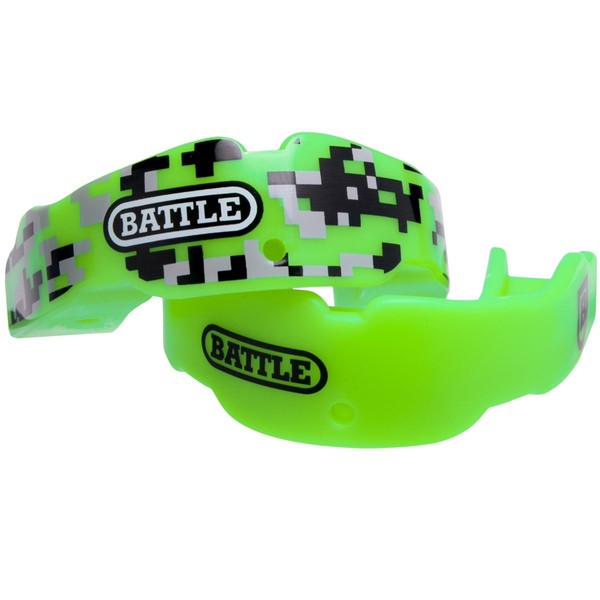 Battle 2-Color Mouthguard (2-Pack) (Digital Camo Neon Green, Youth Size (Age 9 & Below))