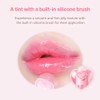 YNM Heart Jelling Tint, PEACH JELLING, Silicone Lip Brush Included,
