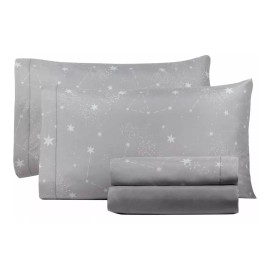 Vianney Jgo Sabanas Viasoft Mat Galaxia Brillan En Oscuridad Vianney