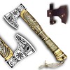 AX-7992 Custom Gift Forged Carbon Steel Viking Axe with Rose