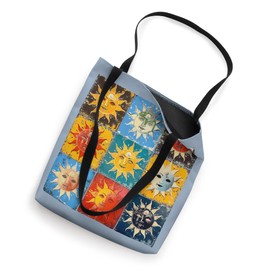Sun Faces 70s Art Abstract Aesthetic Women Teens Kid Graphic Tote Bag