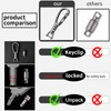 FEGVE Titanium Quick Release Keychain Clip and 28mm Key Ring,