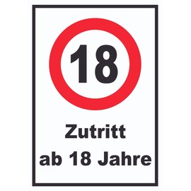 HB-Druck Zutritt ab 18 Jahre Sign A5 (148 x 210 mm)