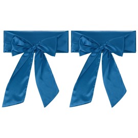 PATIKIL Satin Sash Belt, 2 Pcs Wedding Party Bridal Blank Satin Waist Belts Prom Accessory for Graduation Birthday Decoration DIY Accessory Homecoming, Dark Blue