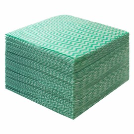 GUOYUANGLO Disposable Cleaning Cloths Reusable Dsih Cloths for Kitchen Disposable Dish Rag Dry Fast 11.8x11.8 inch Pack of 100, Green