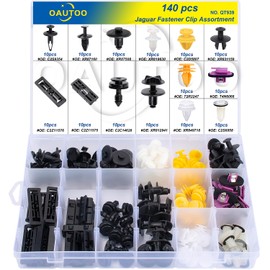 OAUTOO 140pcs for Jaguar Body Interior and Exterior Retainer Fastener Clip Assortment XE XF XJ XK Bumper Cover Grille Fender Liner Retainer Kit Door Interior Trim Panel Clips