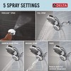 Delta 5-Setting HydroRain 2-in-1 Dual Shower Head with ProClean Spray,