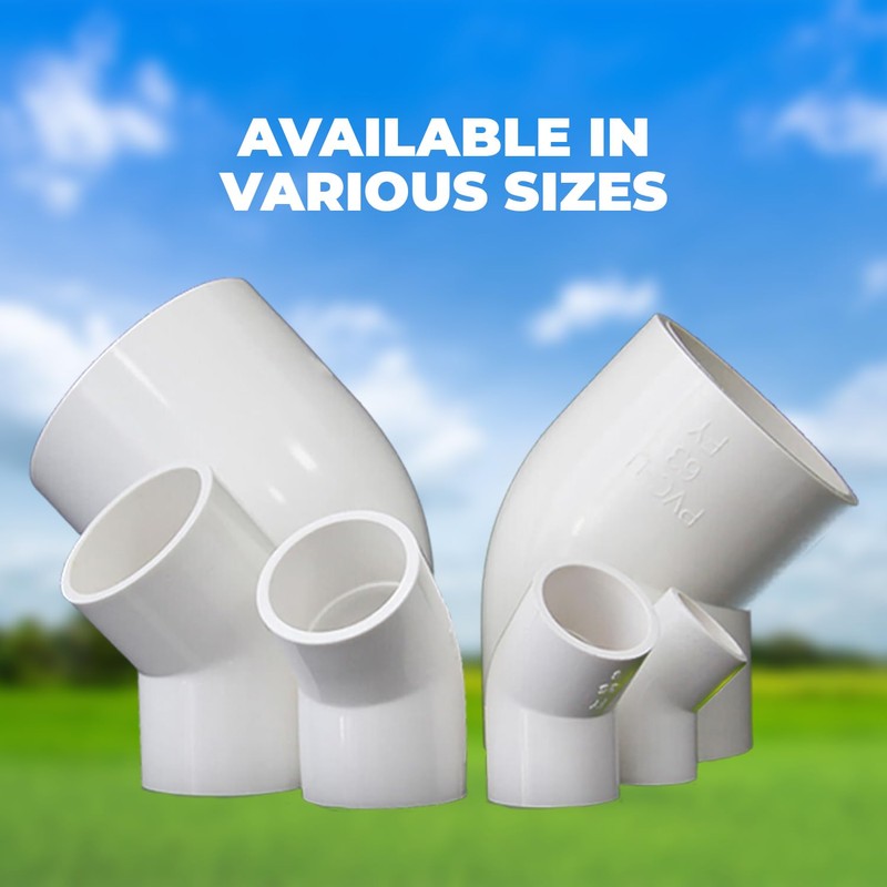 Ozmosis 3" PVC Pipe 45 Degree Elbow Fitting (Socket x