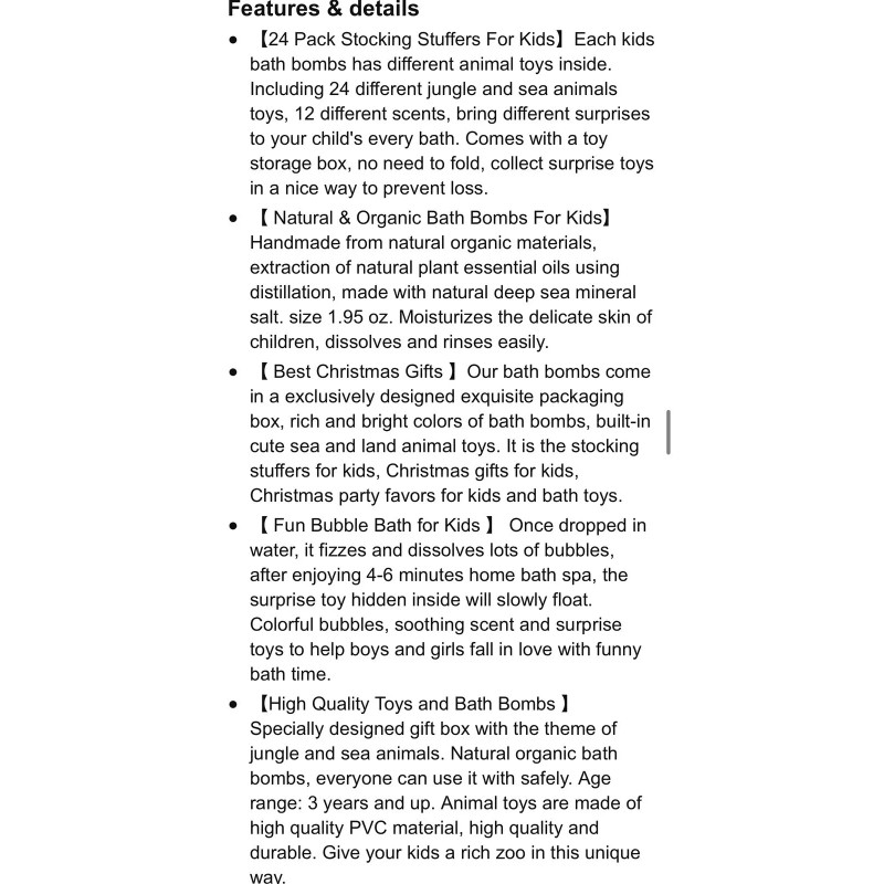 Jofei Bath Bombs Gift Set With Surprise Toy Inside, 24Pack