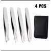Unbranded 4Pcs Anti-static Stainless Steel Tweezers Maintenance Tools Industrial Precision