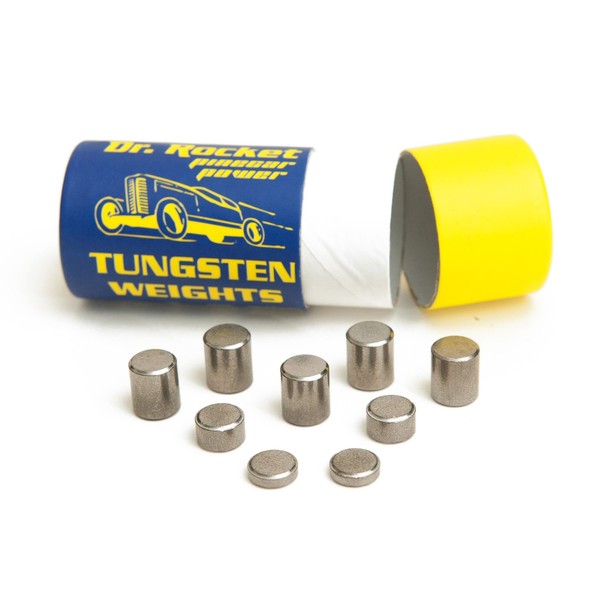 Pinecar Race Weights Tungsten 3.25oz. Pinecar Power with Varied Sizes of Incremental Cylinders. Heavy with No Lead. by Dr. Rocket