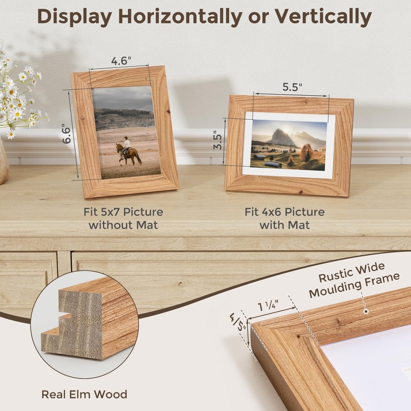 Fun Memories 5x7 Picture Frame, Natural