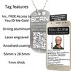 Medical Necklace Tag with QR Code, Engraved Medical Alert Tag,
