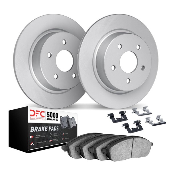 Dynamic Friction Company Rear Brakes Pads and Rotors Kit| Rear