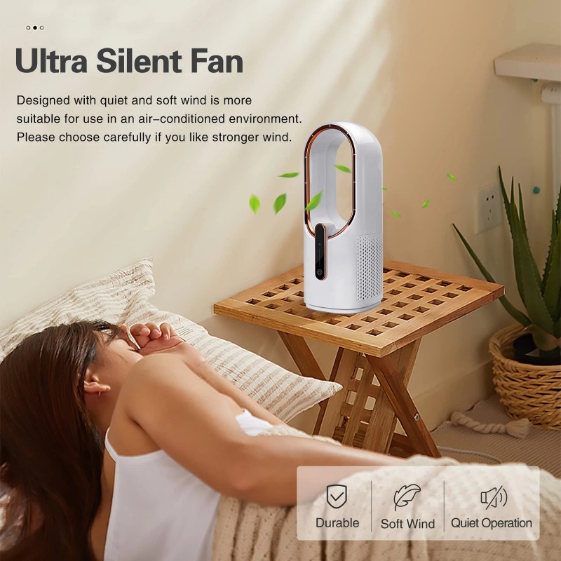 SISMEL Desk Fan, Small Quiet Bladeless Fan 11.8 Inch USB