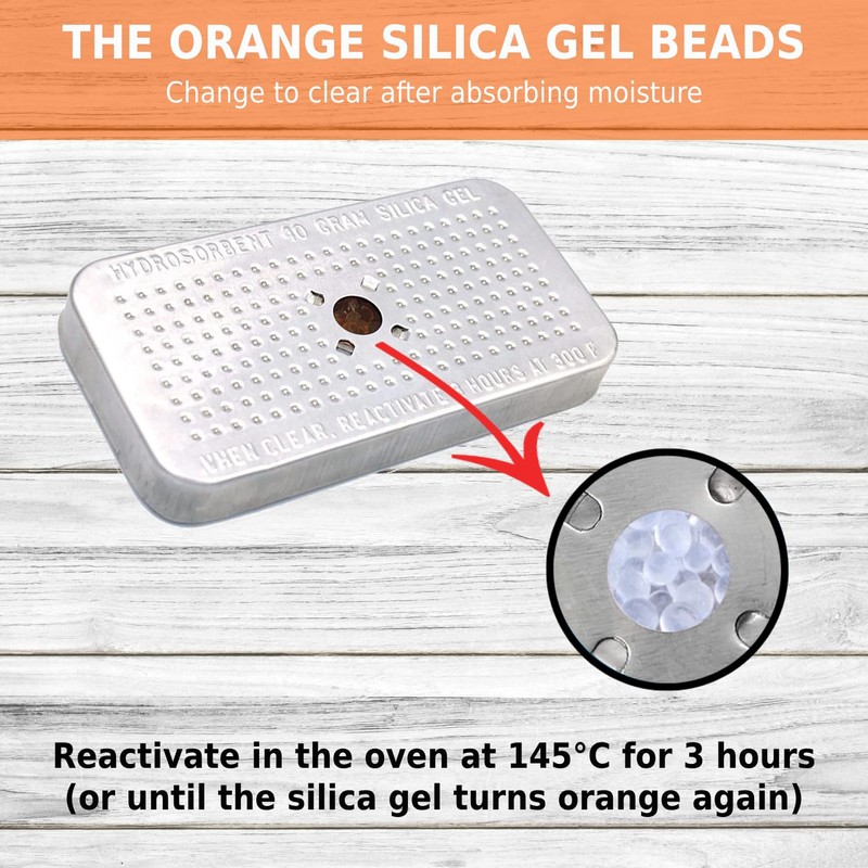 HYDROSORBENT OSG-40 Silica Gel Dehumidifier Desiccant 40 Gram Orange