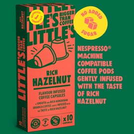 Little's Coffee Rich Hazelnut Coffee Pods – Pack of 60 Coffee Pods Nespresso Compatible – 100% Arabica Coffee Capsules Infused with Hazelnut