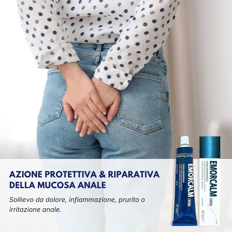 CISBANI PHARMA Emorcalm Crema emorroidi 75 ml con Opuntia, Tea