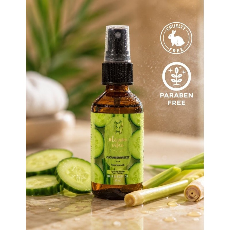 Óleum Vitae Aceite Para Cabello-cuerpo Cucumber Breezze 60 ml