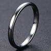 Jude Jewelers 2MM Tungsten Carbide Stackable Ring Plain Wedding Band