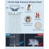 Hibbent 10 Inch All Metal Rainfall Shower Head With Handheld