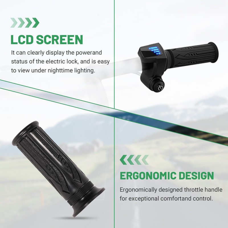 Rendrox 36V Ebike Throttle Display Accelerator Grip Set with Cruise