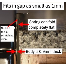 TrueGem Stove Gap Covers - 23.4", Black, Stainless Steel