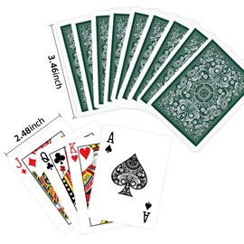 Timenued Playing Cards 2 Pack,Deck of Cards,Fun Cards Game for Adults,Poker Cards Professional,Standard Playing Cards Set,Suitable for Game Night,Various Party Game (Green/Orange)