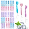 30 Cepillos de Dientes Viaje Desechables Envueltos Individualmente, Mini Cepillo