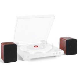 Saiyin Speakers for Vinyl Record Player, Bluetooth Turntable Speakers with 45 RPM Adapter and AUX Input for PC
