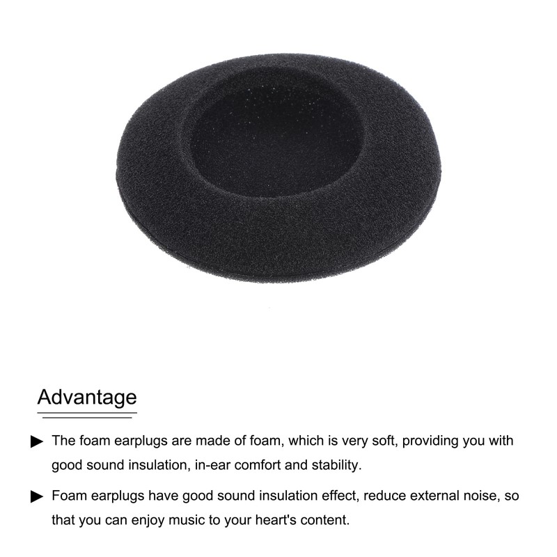 sourcing map Replacement Foam Ear Tips Earbuds Bud 45mm Earbuds