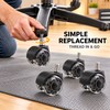 5-Pack 2-Inch Office Chair Caster Wheels, M10/M11 x 22 mm