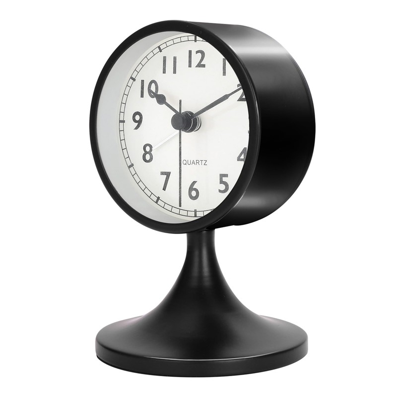 Lafocuse Metal Alarm Clock Black Classic Alarm Clock Silent No