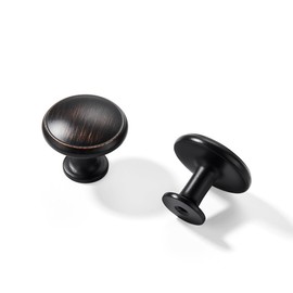 Dosoye 10 Pack Oil Rubbed Bronze Cabinet Knobs Drawer Knob Kitchen Hardware - Single Hole Cabinet Knobs Kitchen Cabinet Pulls for Closet Wardrobe Dresser Cupboard