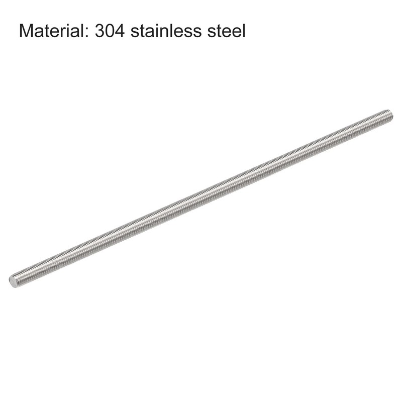 sourcing map Fully Threaded Rod M5 x 150 mm 304