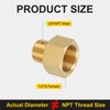 PATIKIL 1/2" G Female x 3/8" N PT Brass Male