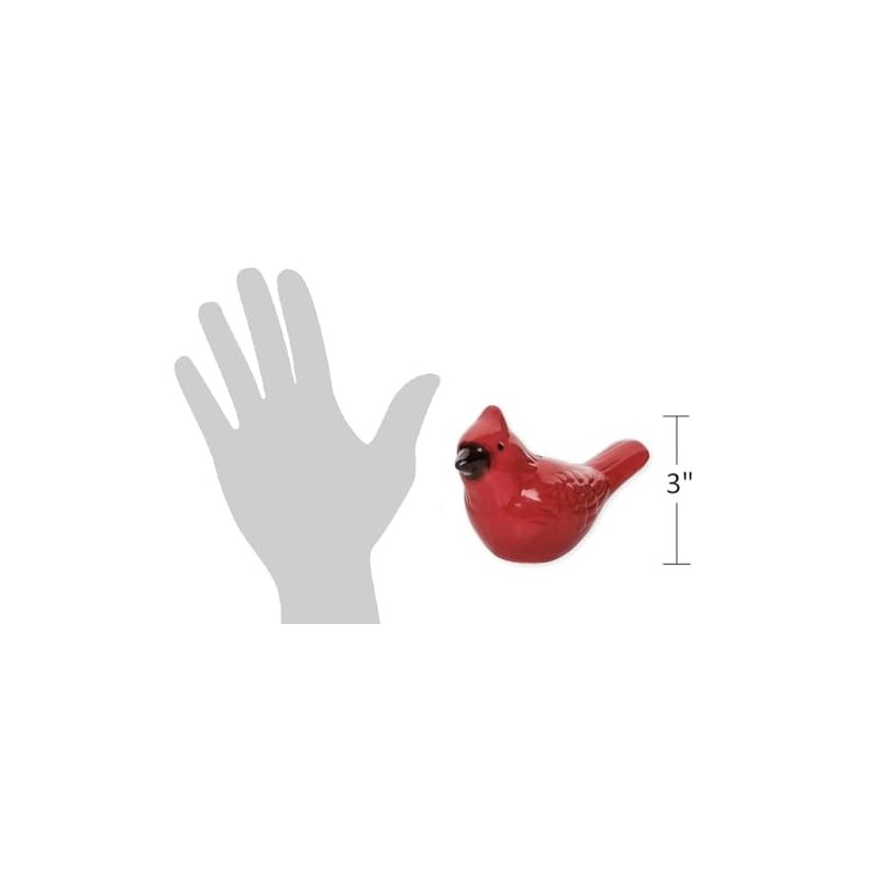 The Bridge Collection 3" Red Cardinal Bird Salt & Pepper
