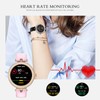 Smart Watches for Women Bluetooth Call Leather Smartwatch with Crystal