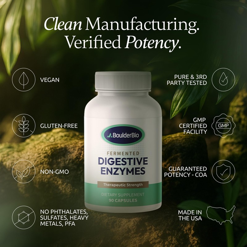 Boulder Bio Digestive Enzymes | 40,000 USP Lipase - Prescription