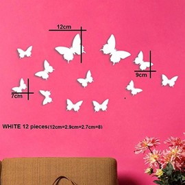 Jaamso Royals '3D Butterflies' Wall Sticker (Vinyl, 13 cm x 13 cm x 0.5 cm, JR HD-020)