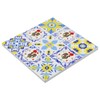 Tile Azulejo and Rooster Design Ceramic Trivet with Cork Backing