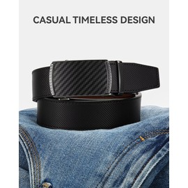 CHAOREN Belts for Men - Ratchet Leather Mens Belt 1 3/8" for Jeans - Fits Everywhere