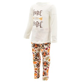 Unique Baby Juego de 2 leggings Gobble Wobble para niñas, Gobble Wobble, 8 Años